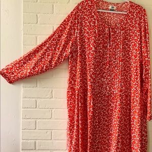 **SOLD** Old Navy Orange Flower Dress XXL New w/out tags